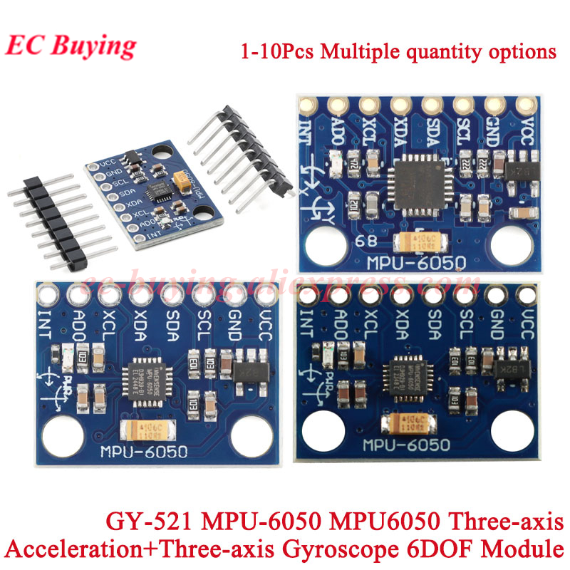 Accelerometer Mpu6050 - 1-10Pcs GY-521 MPU-6050 MPU6050 3-axis Analog