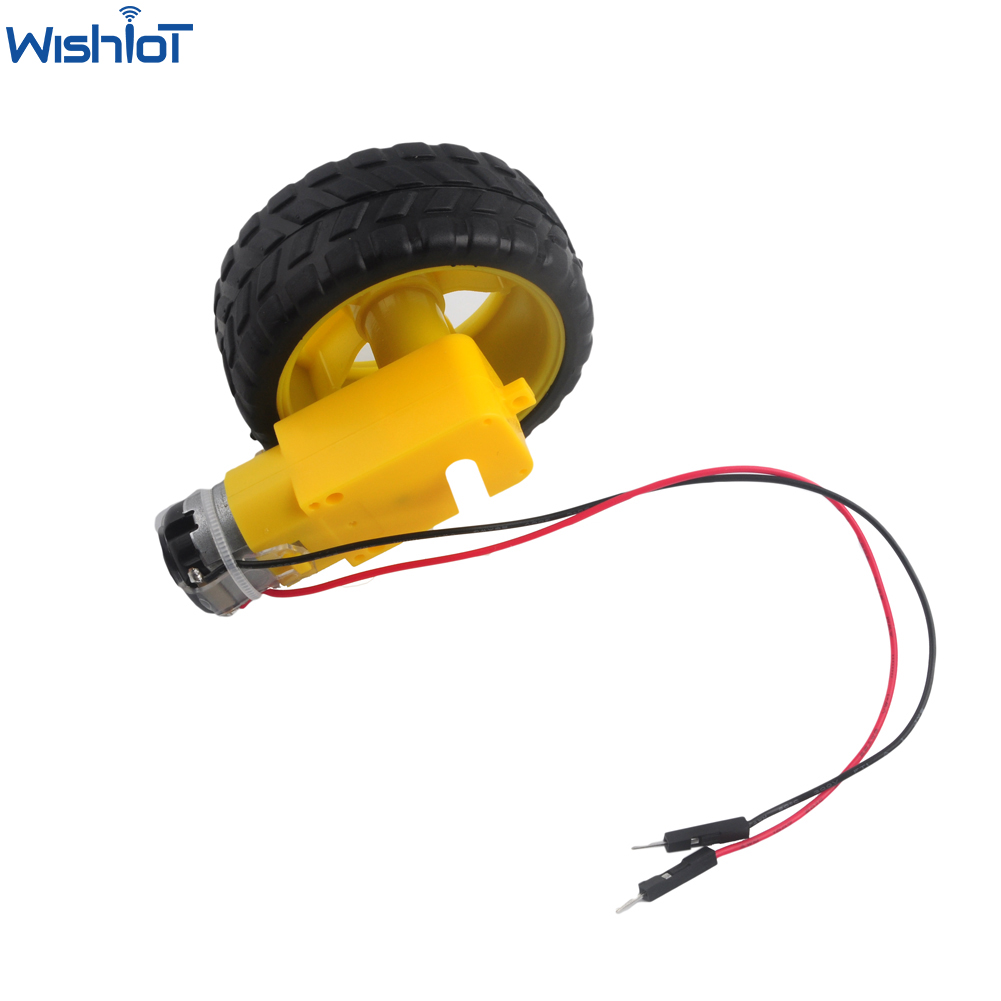 Robot Wheel - DC3-6V 1:48 Gearbox TT Motor Dual