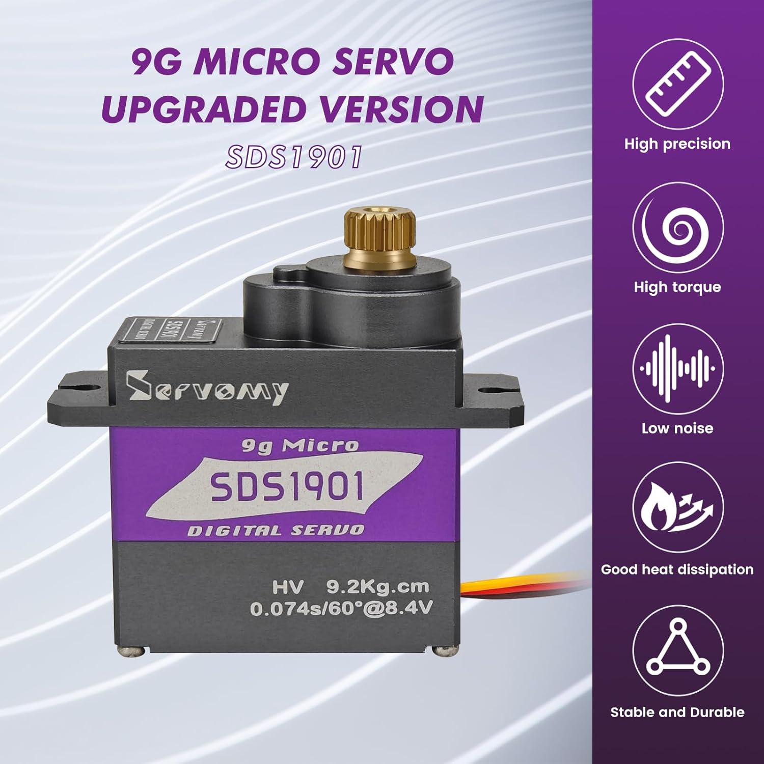 Sg90 Servo - SERVOMY-SDS1901 Digital 9G Micro Coreless Servo
