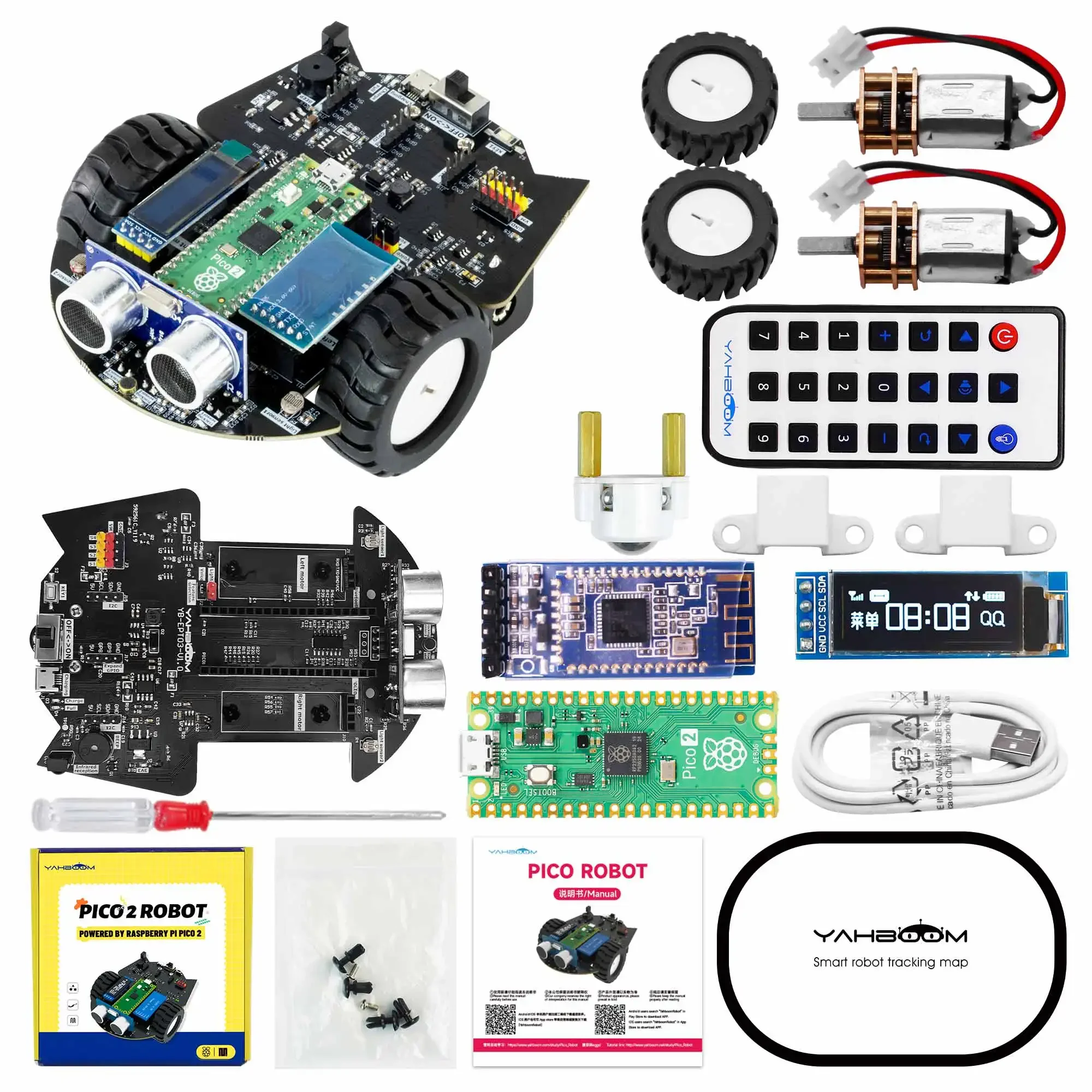 Yahboom Raspberry Pi Pico 2 Ro - огляд і ціна Robot Car Kit