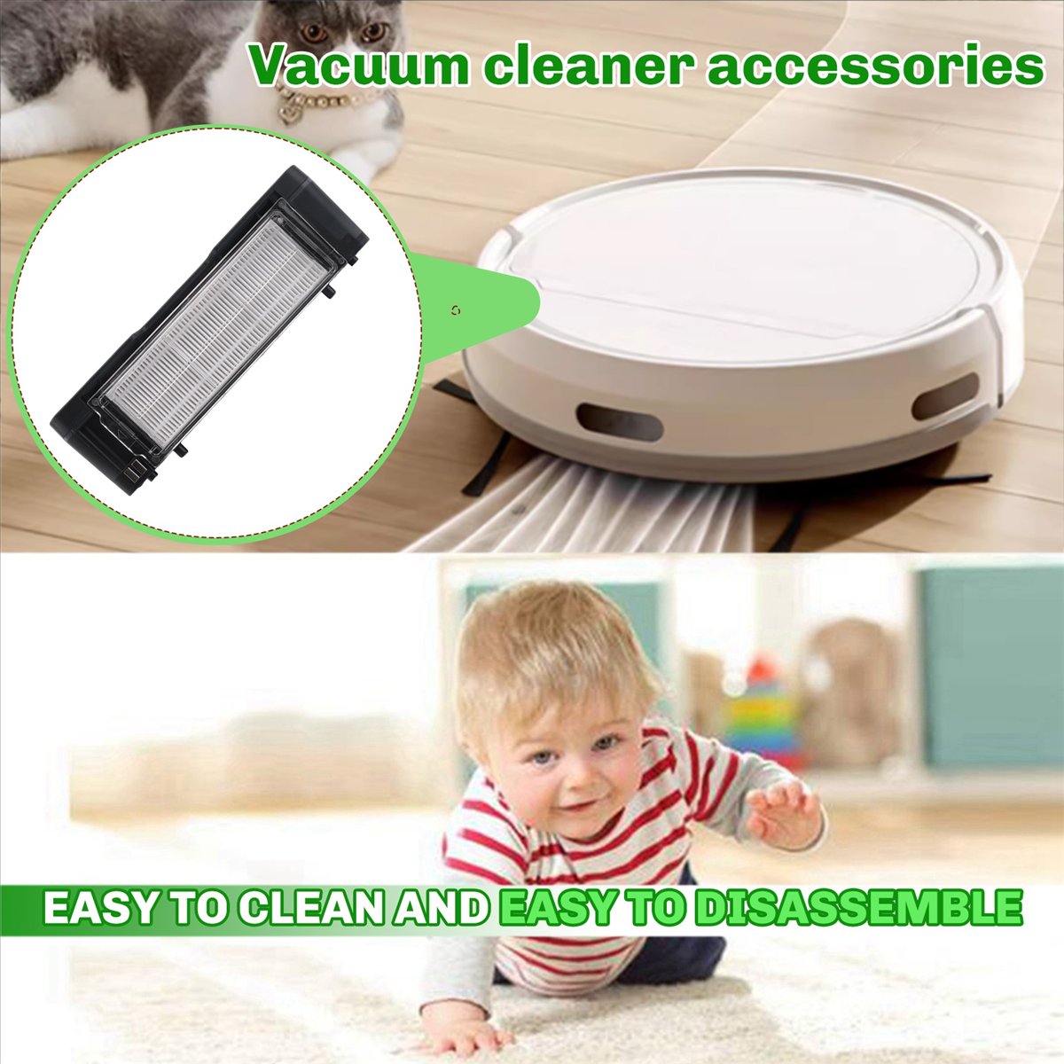 CHFL 2 in 1 Water Tank Dust Bo - огляд і ціна Robot Vacuum
