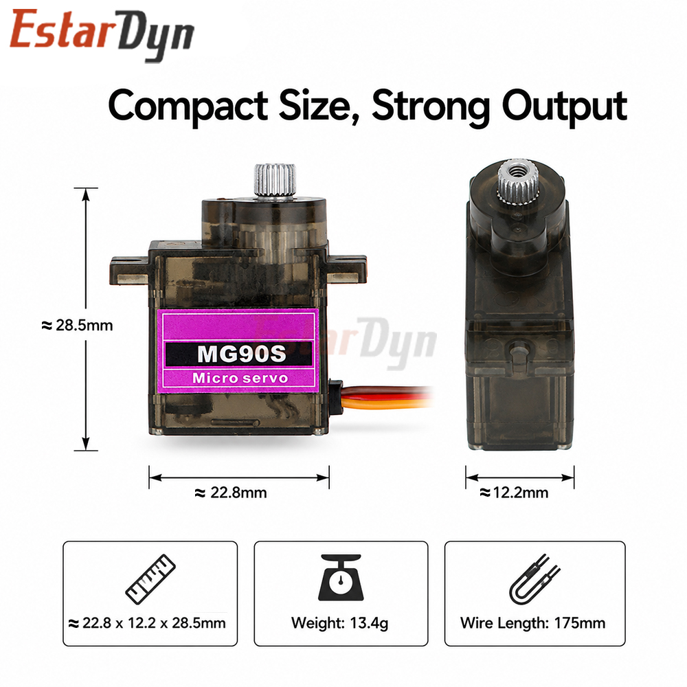 Estardyn MG90S Digital Metal G - огляд і ціна Sg90 Servo