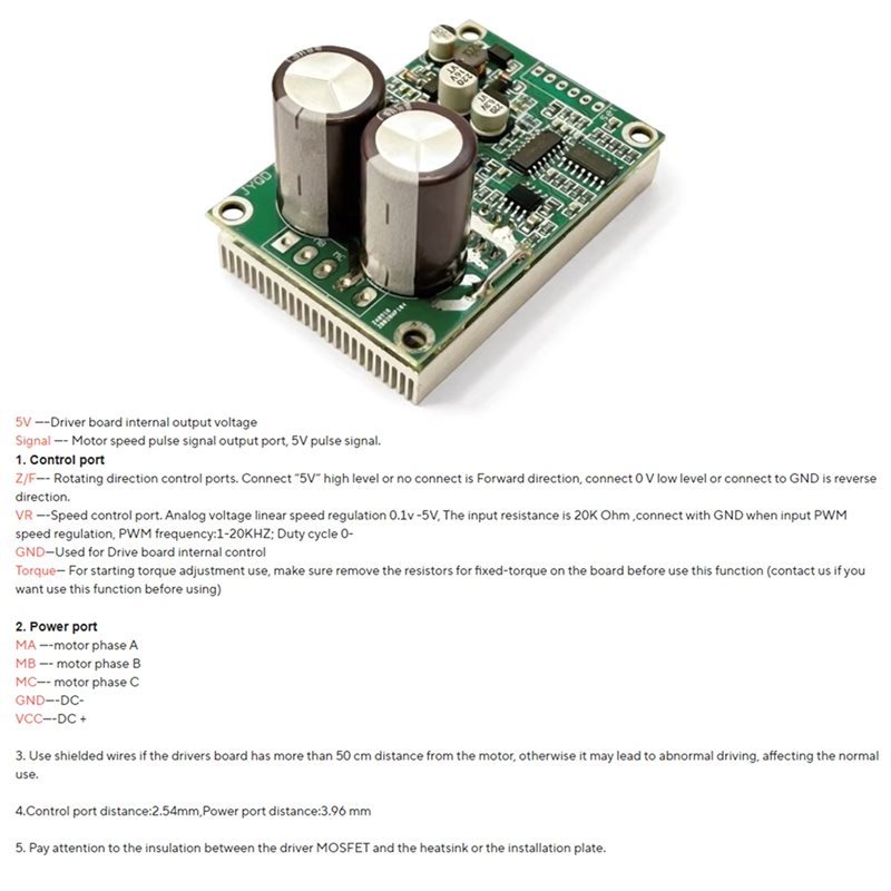 Y43A-JYQD-V6.5E 36V-72V BLDC M - огляд і ціна Motor Driver Module