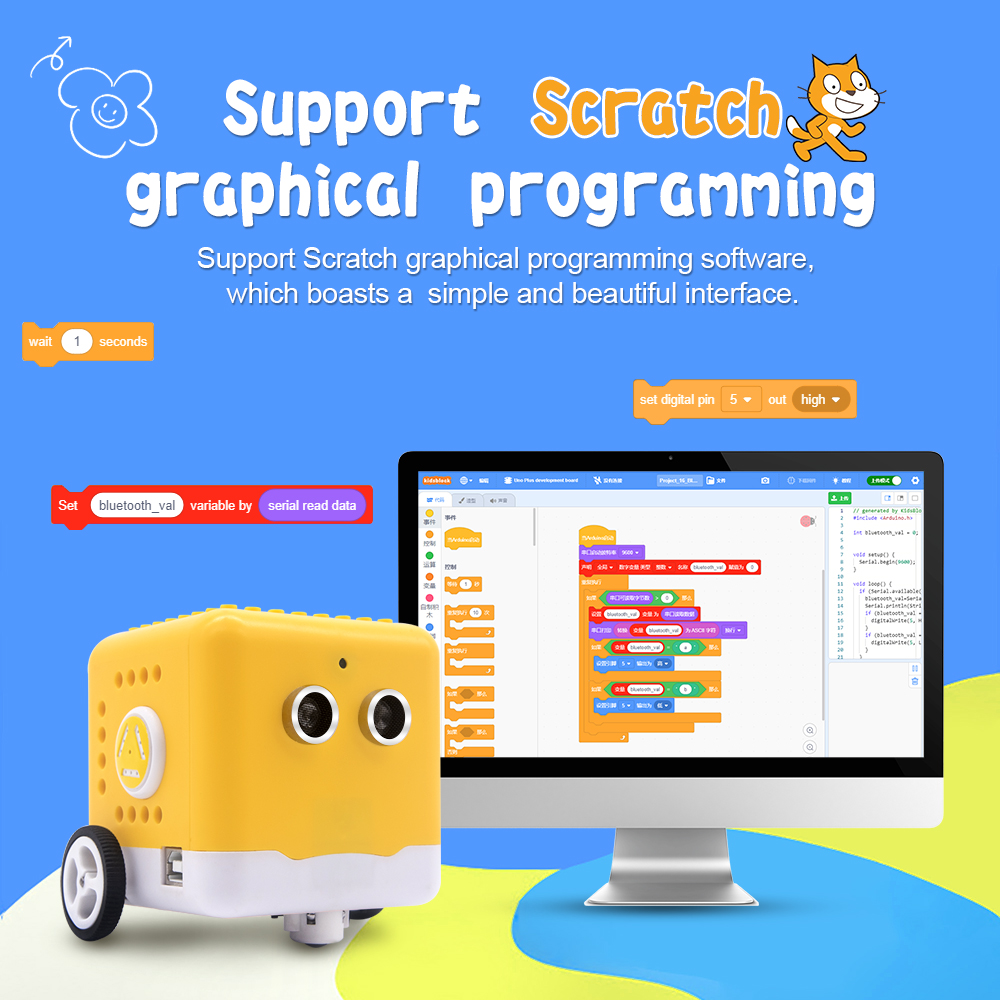 Kidsbits Programmable Robot Ki - огляд і ціна Microbit Robot