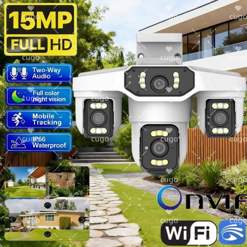 15MP 8K Wifi IP Camera Three L - огляд і ціна Pan Tilt Bracket