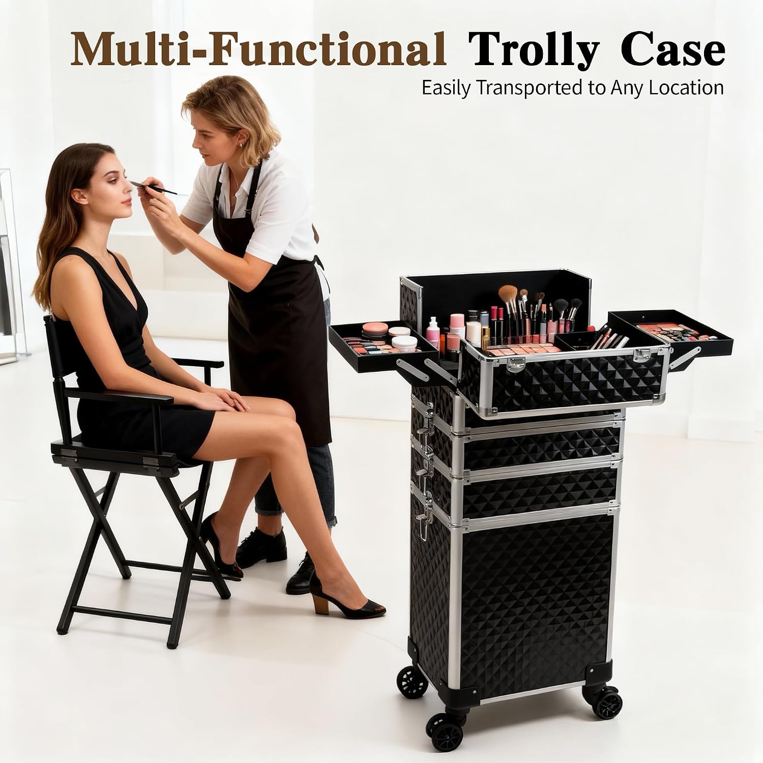 Rolling Makeup Train Case, Cos - огляд і ціна Caster Wheel