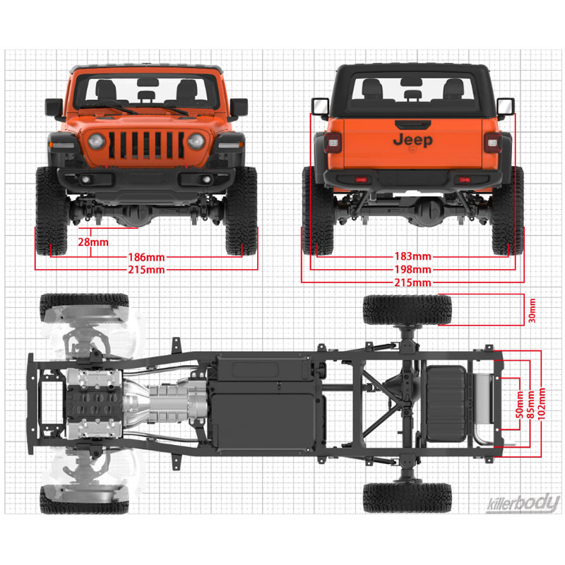 1/10 Killerbody 48765 RC Car H - огляд і ціна Robot Car Kit