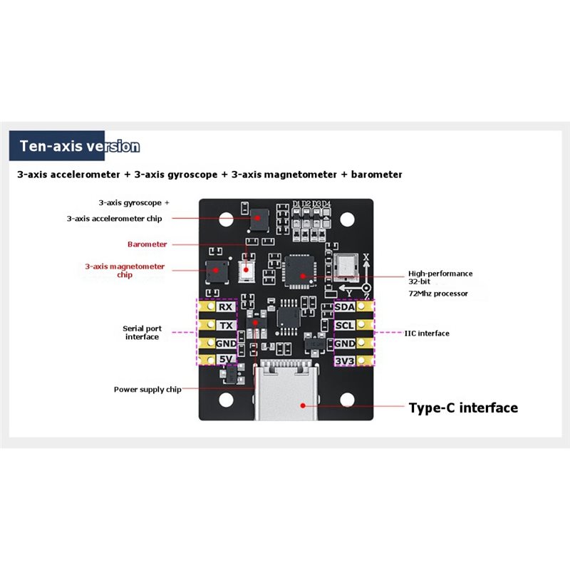 B92B 10-Axis IMU Sensor Module - огляд і ціна Stm32 Robot