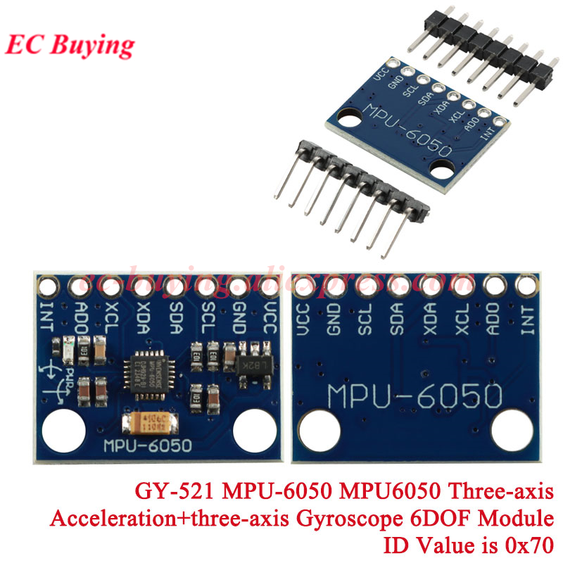 1-10Pcs GY-521 MPU-6050 MPU605 - огляд і ціна Accelerometer Mpu6050