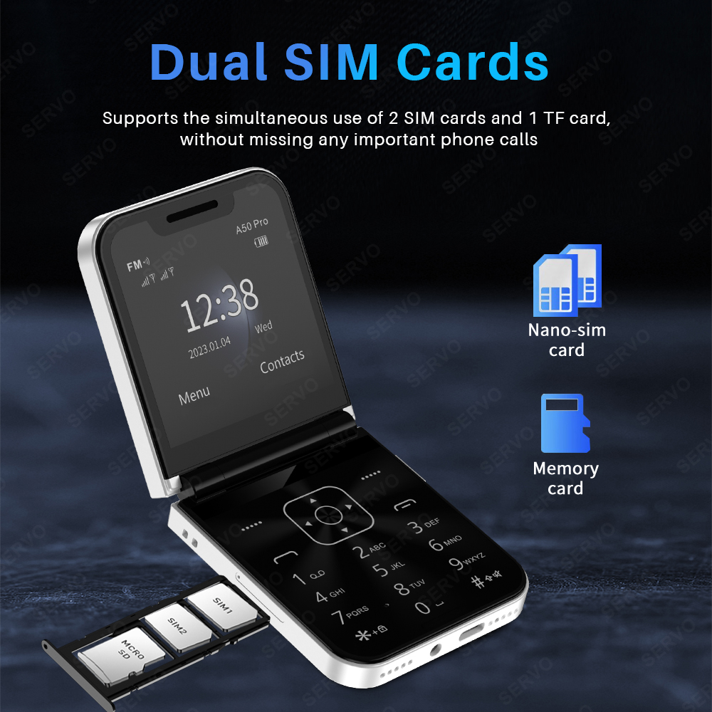 SERVO A50 PRO Flip Mobile Phon - огляд і ціна Servo Pan Tilt