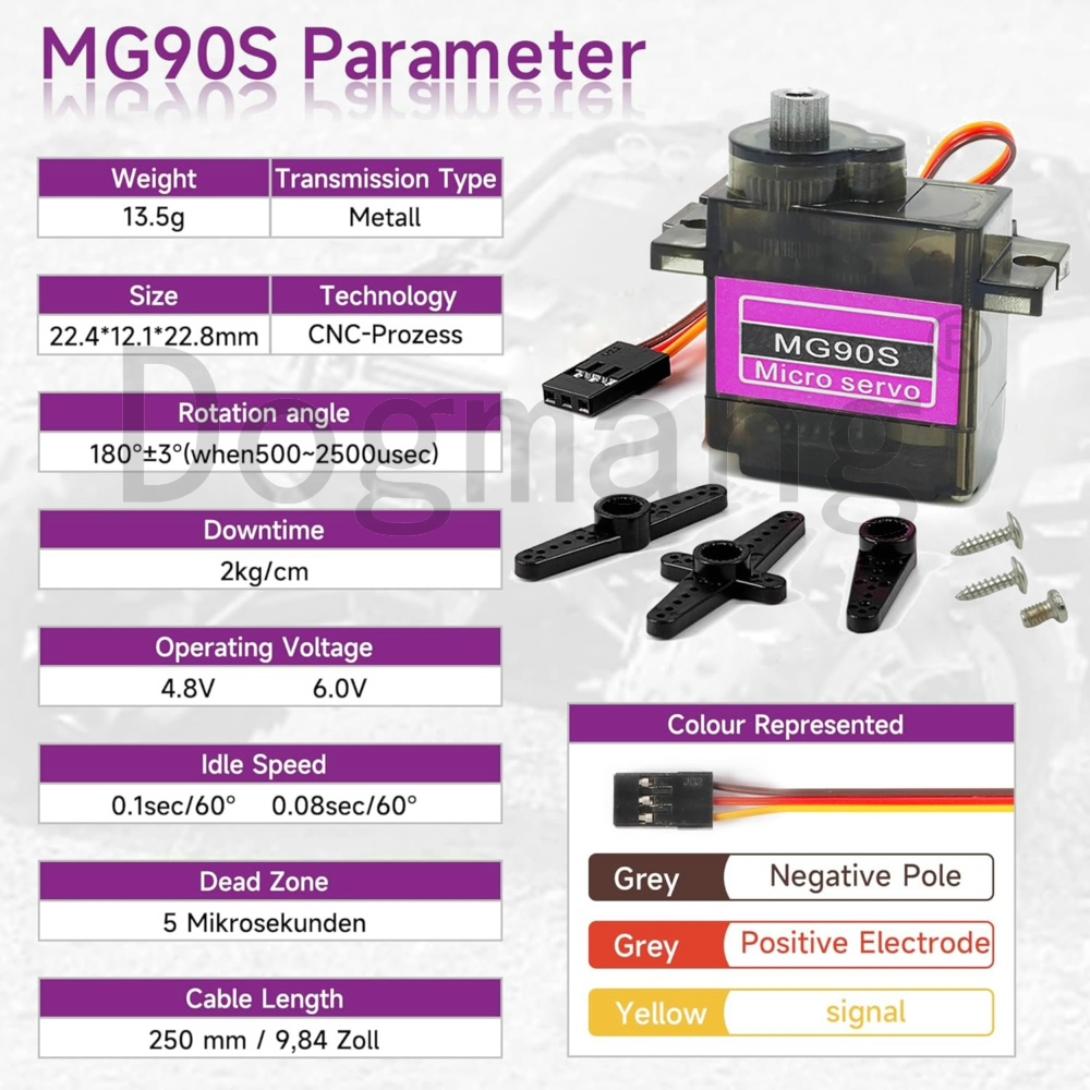 MG90S Servo 1/2/4/10/20/50 Pcs - огляд і ціна Sg90 Servo
