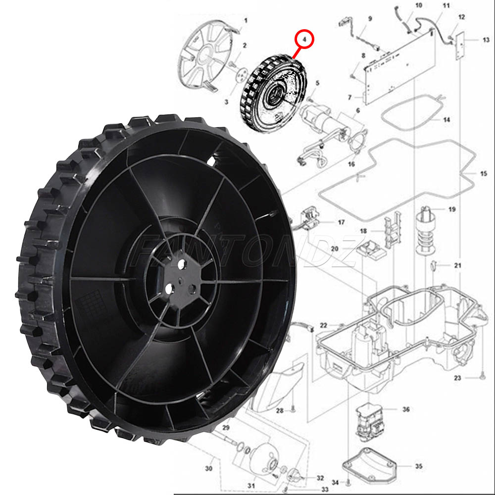 1/2PCS Gardena Front Wheel For - огляд і ціна Robot Wheel