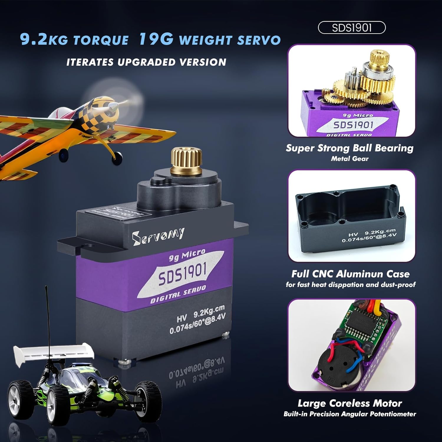 SERVOMY-SDS1901 Digital 9G Mic - огляд і ціна Sg90 Servo